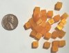 30 6mm Orange Fiber Optic Cubes
